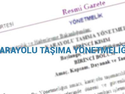 2018 Karayolu Taşıma Yönetmeliği Yeni.